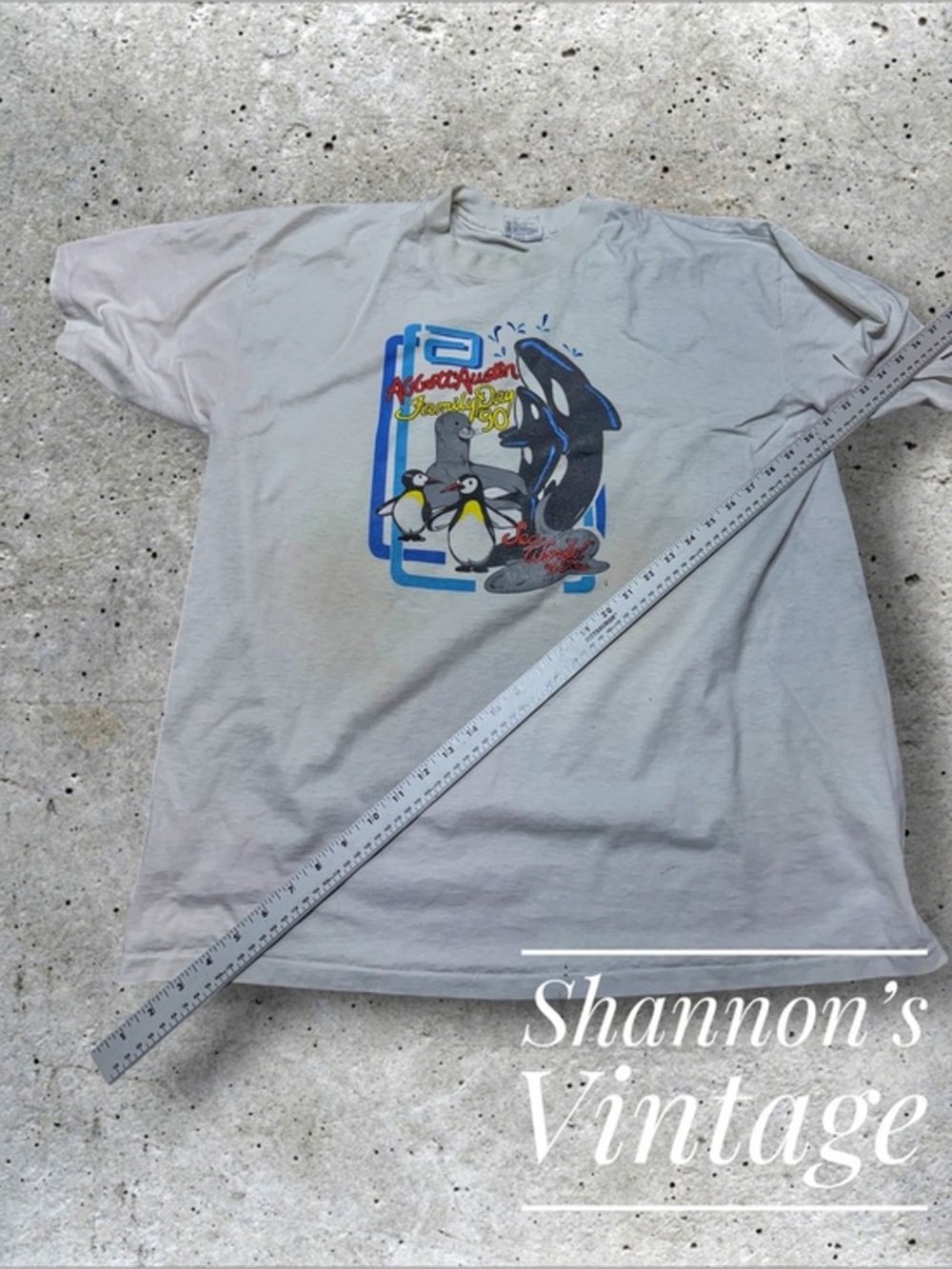 Sea World VNTG 1990 made in USA sz XXL Single Stitch tee A51
